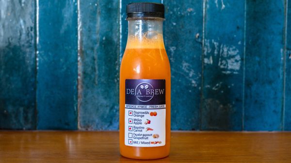 Fresh Orange Apple Carrot Mix Juice Bottle